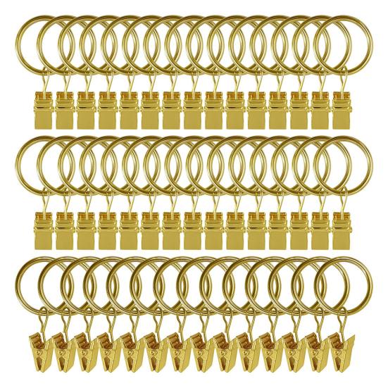 10 шт. Кольца для штор с клипсами Полированное железо Не требуются инструменты Защелкивающиеся