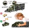 Carecoly Truck Military Vehicle Miniature Car Large Storage Alloy Miniature Toy Vehicle with Military Work Carrying Boys and Birthday Gift 6 and Set,