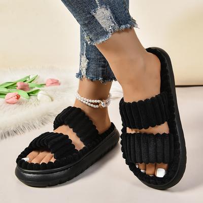 2024 зимние однотонные льняные тапочки 36-45 размера женские домашние тапочки бытовые хлопковые нескользящие толстые бесшумные туфли для пары домашние тапочки