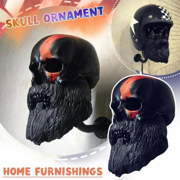 Motorcycle Skull Helmet Bracket Wall Mount Bicycle Baseball Rugby Funny Helmet Hanger