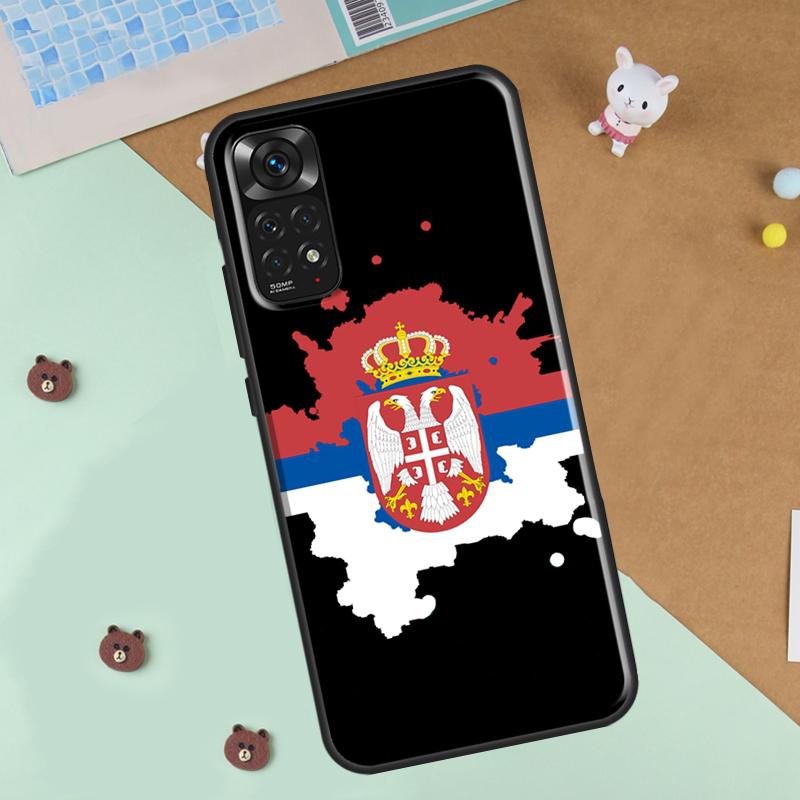Serbia Flag Phone Case For Xiaomi Redmi Note 12 8 9 10 11 Pro 8T 9S 10S 11S 12S 10A 9C 10C 12C Cover