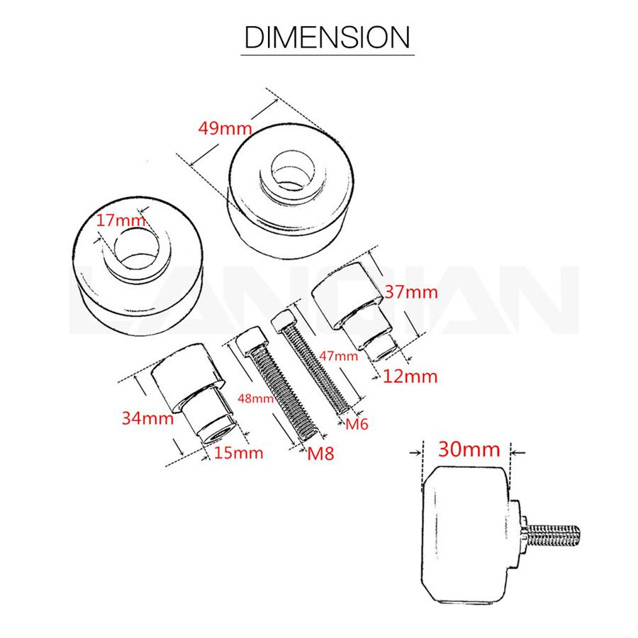 Защита от падений с ЧПУ Комплект слайдеров рамы Для RC390 RC200 RC125 2014-2018