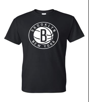 Футболка с логотипом Brooklyn Nets BKLN - Размеры S-5XL и детская унисекс футболка
