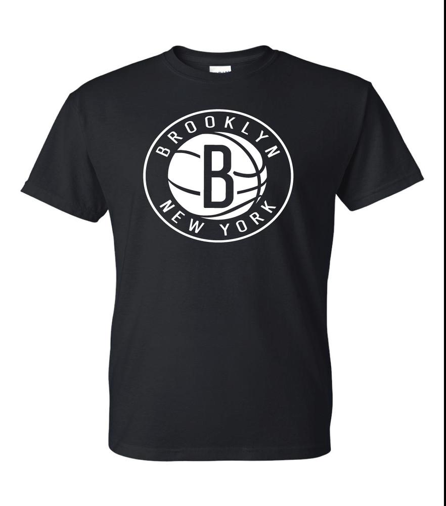 Футболка с логотипом Brooklyn Nets BKLN - Размеры S-5XL и детская унисекс футболка