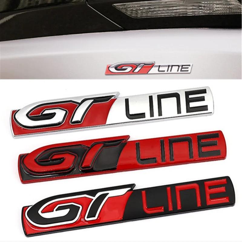 For Peugeot GT Line Logo 308 508 Rear Boot Trunk Tailgate Emblem Side Fender Badge Decals 3008 5008 Renault KIA Stickers Stinger