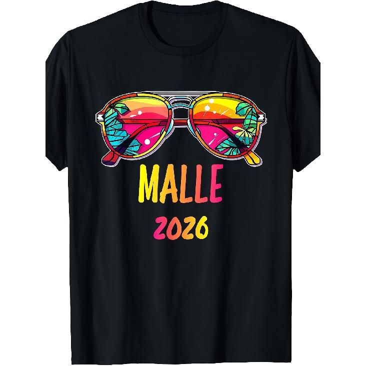Malle 2026 Fashion Glasses Outfit Malle 2026 T-Shirt Men's Vintage T-shirt Perfect for Home|Outdoor|Work|Gifting (Birthdays|Valentine's Day|Mother's