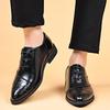 Elegant Pointed Toe Mens Black Shoes Big Size 46 Leather Formal Shoes Gentleman Business Wear Shoes Men Zapatos De Vestir Hombre