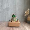 Handmade Wooden Rotating Music Box - Creative Christmas Gift, Desktop Decorative Craft with Musical Mechanism