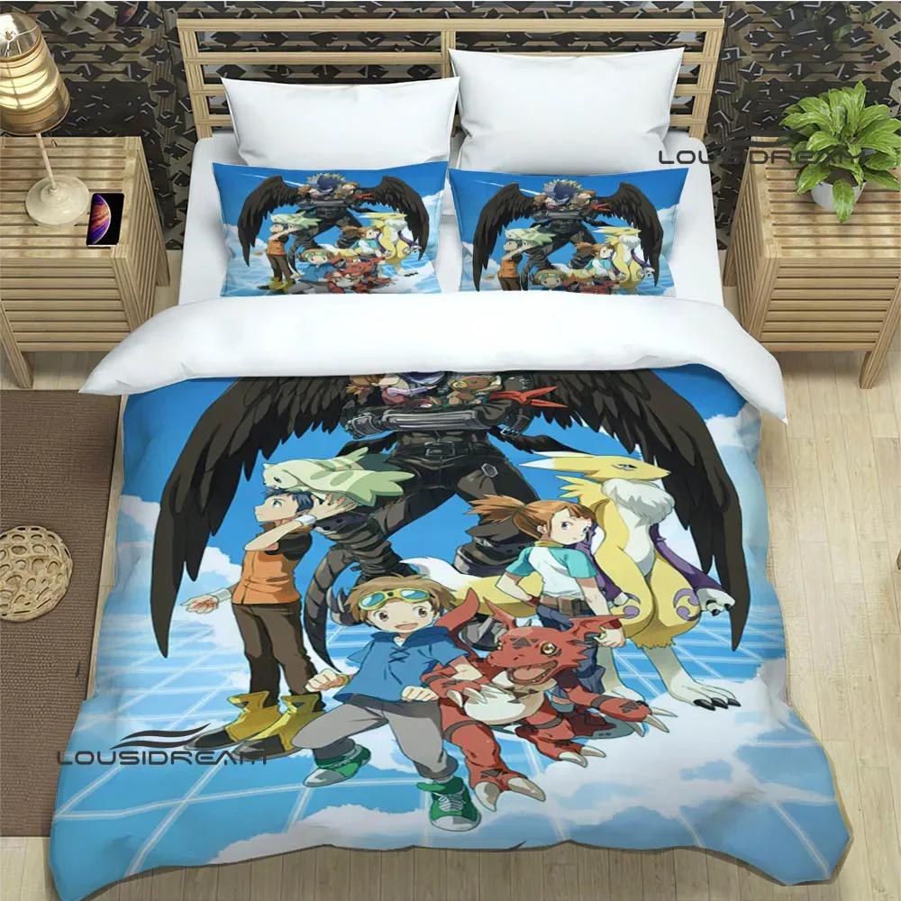 3D Digimon cartoon printed Bedding Sets exquisite supplies set duvet cover bed comforter set bedding set luxury birthday gift