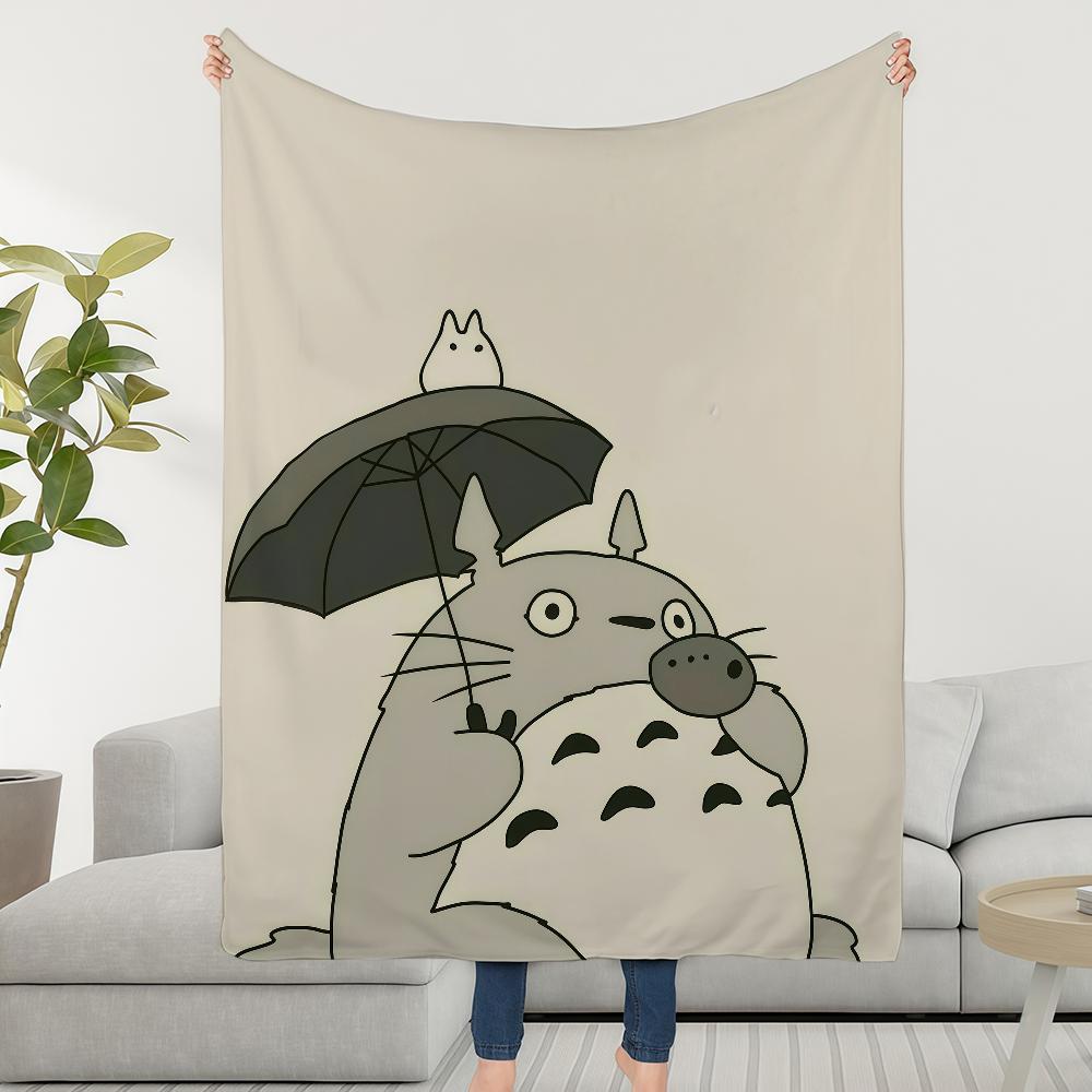 Classic Cartoon T-Totoro-S Cute Blanket Soft Warm Furry Throw Super Kids Toys Bed Sofa Car Cradle