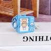 Funny Capybara Piggy Flipbook Animation Machine Keychain Creative Cartoon Butter Bear Animation Keyring Bag Key Pendant Kid Gift