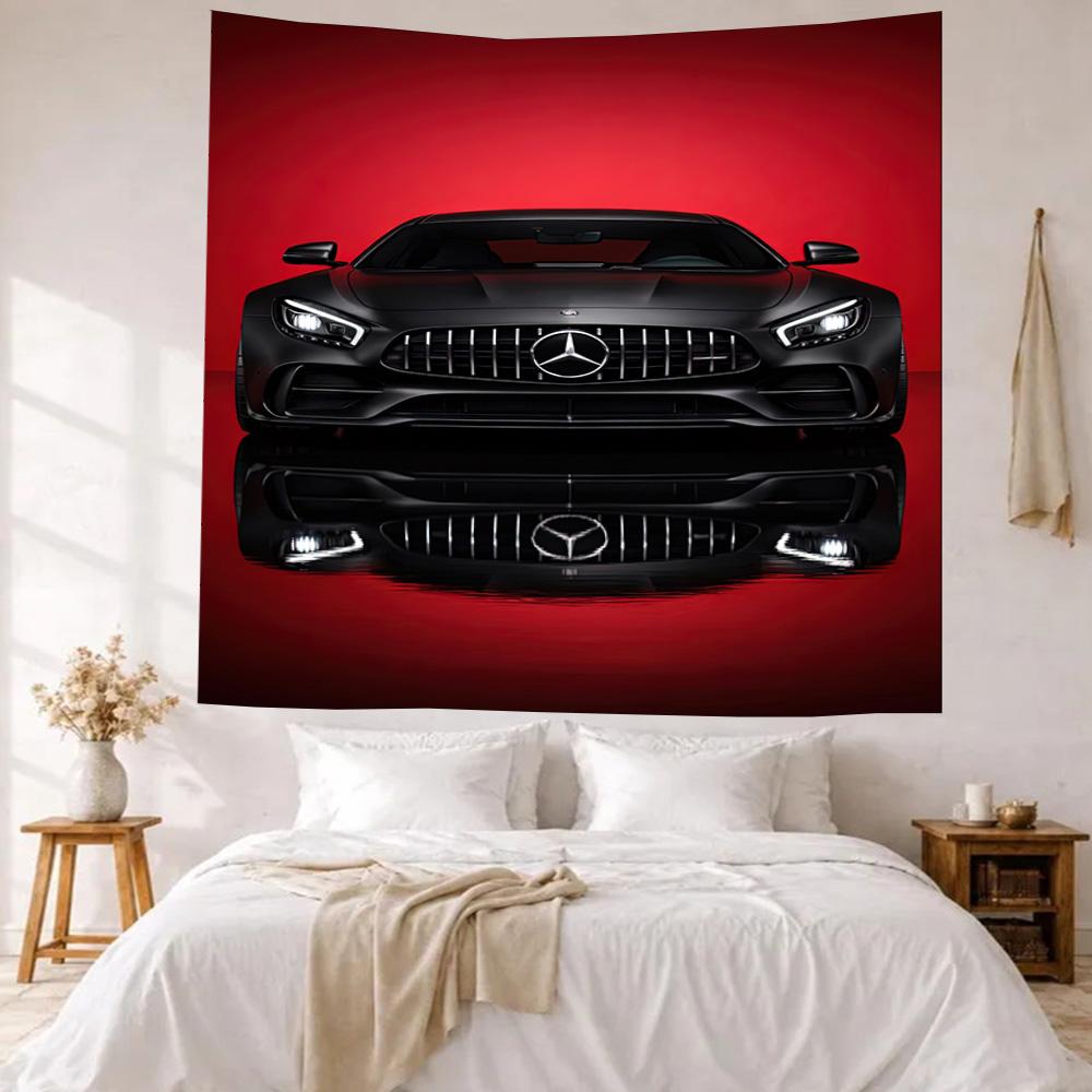 Mercedesbenz1 Wall Decor Tapestry Art For Pet Memorial Birthdaywedding Party Backdrop Family Gift