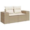 VidaXL Salon de Jardin avec Coussins 10 pcs, Canapés de Terrasse, Ensemble de Meubles de Patio, Mobilier d'Extérieur, Beige 3223047