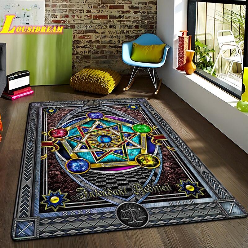 Freemason Illuminati Fashion Print Rug Home Decor Rug Anti-Slip Rug Living Room Bedroom Kitchen Bathroom Balcony Floor Mats