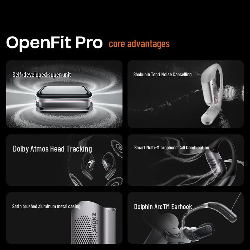 SHOKZ OpenFit Pro Open-Ear Bluetooth Headphones