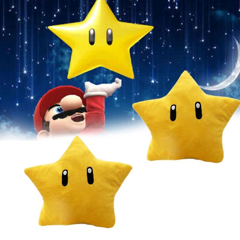 Плюшевая игрушка Супер Марио Желтая Звезда 30 см Короткошерстная Фигурка