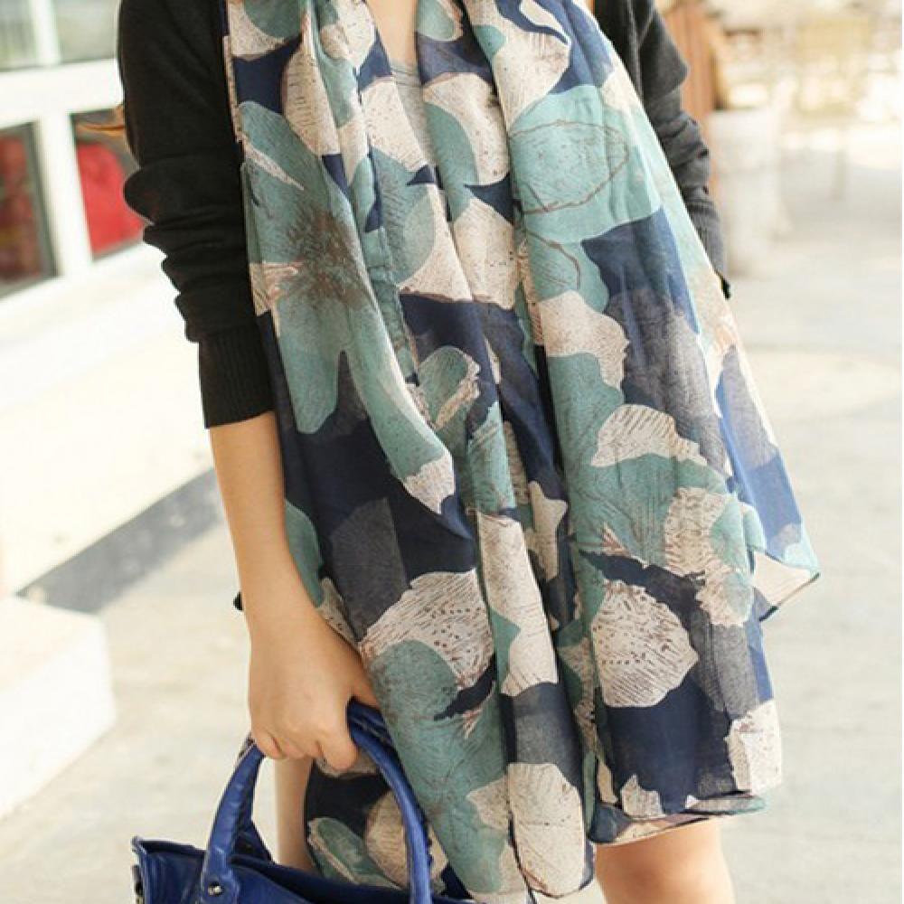 Elegant Women Long Warm Voile Shawl Scarves Wrap Printed Scarf