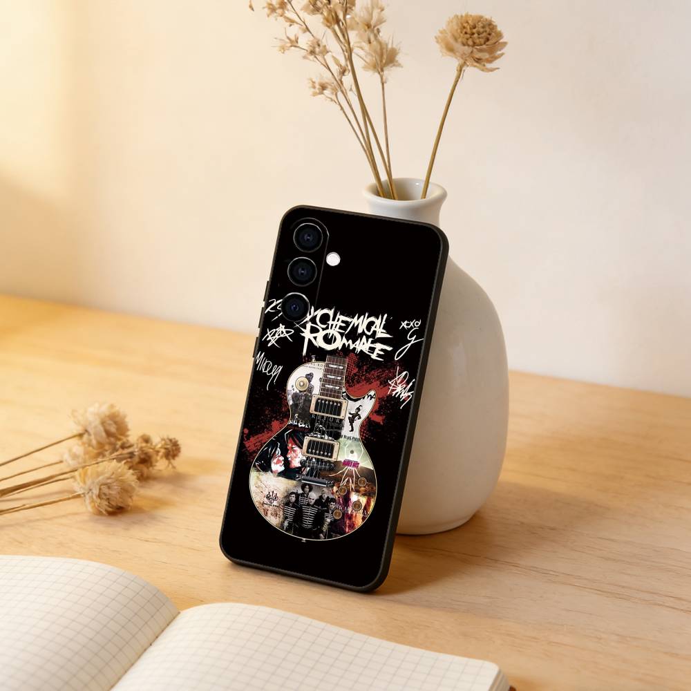 Чехол для телефона My C-Chemical Romance Band Черный Силиконовый Мягкий Для Samsung Galaxy A73,A72,A71,A70,A53,A52,A51
