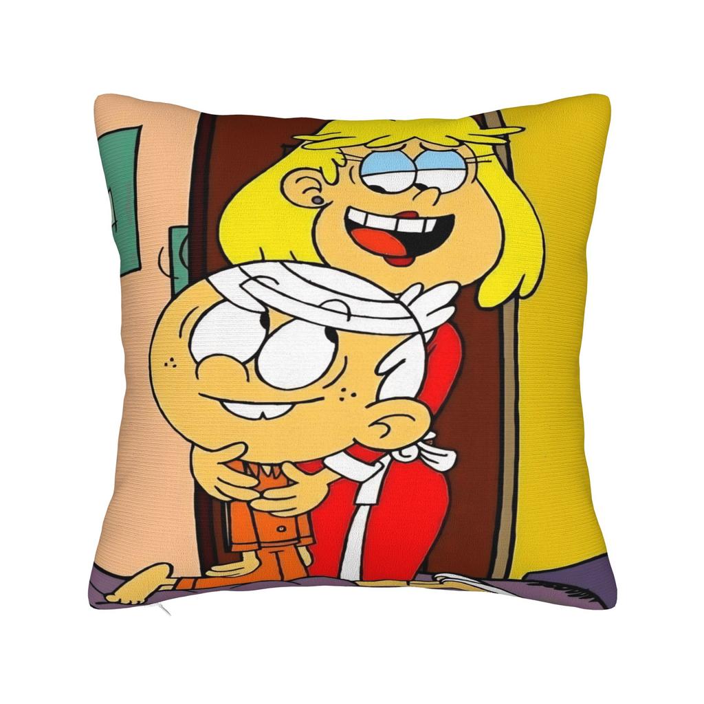 L-Loud Houses Family Cartoon Pillow Cover Custom Cushion Cover Novelty Pillow Case For Living Room Bed Chair