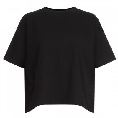 Shop Women S Kr Roundneck Boxy looSe Semicrop SS Tee Black Dai wSh 20768 Black