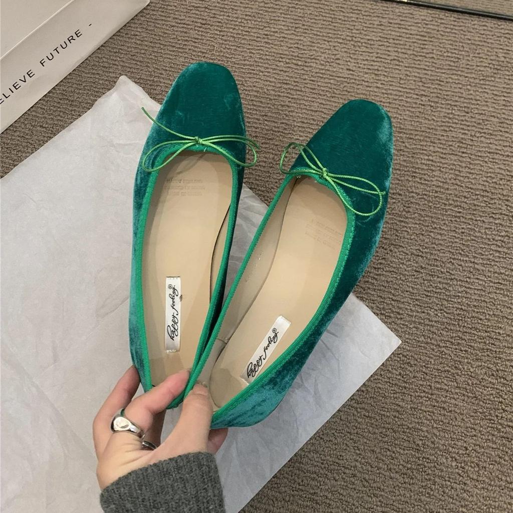 Fashion Bailamos 2024 New Women Flats Spring Summer Ballet Shoes Women Slip On Loafers Round Toe Shallow Bowtie Ballerina Soft Moccasin