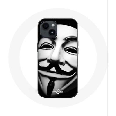 Coque - Maniacase - Iphone 14 - Masque Anonyme - Souple - Noir
