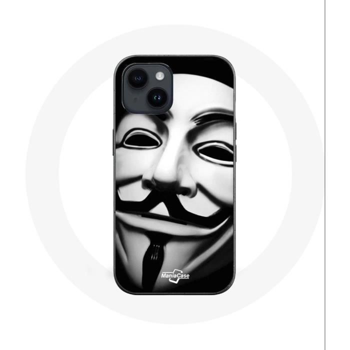 Case - Maniacase - Iphone 14 - Anonymous Mask - Flexible - Black