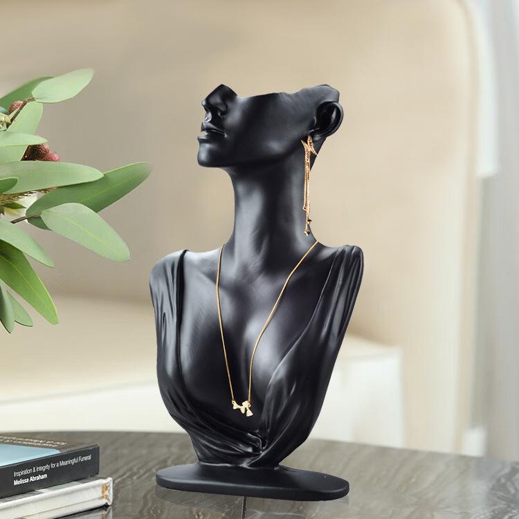 Resin Crafts Mannequin Necklace Rack Earrings Rack Jewellery Rack Jewellery Props Display Stand