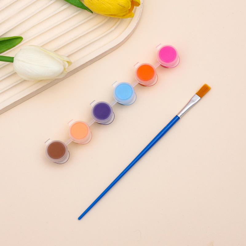 6-Piece Children's Acrylic Paint Set: 12 Colors for Art, Crafts & Plaster Dolls