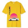 Initial T Shirt 100% Cotton T-shirt Men Summer Short Sleeve Tops Japan Casual Printing Clothes Racing Car Tshirt