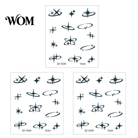 Long-lasting Temporary Tattoos 3Pcs Waterproof Tattoo Sticker for Men Women, Face Body Arm Chest Shoulder Stickers Thigh Waist Decal, Long Lasting Art