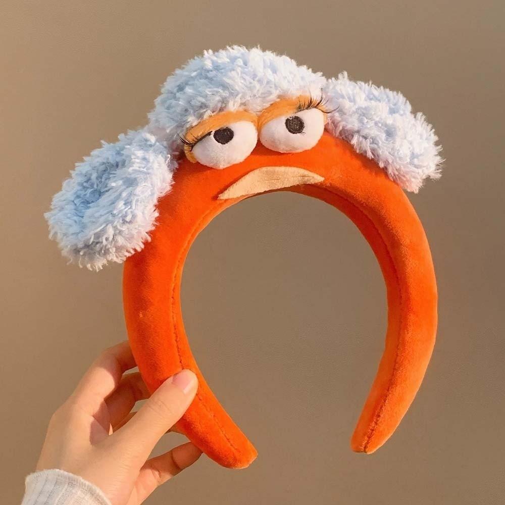 Colorful and Vibrant Big Eyes Plush Headband Hair Accessories Girls Cartoon Hairband Daily