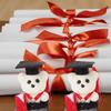 10 Pcs/set Graduation Ceremony Graduation Bear Doll Bouquet Bachelor Bear Plush Toy  Student