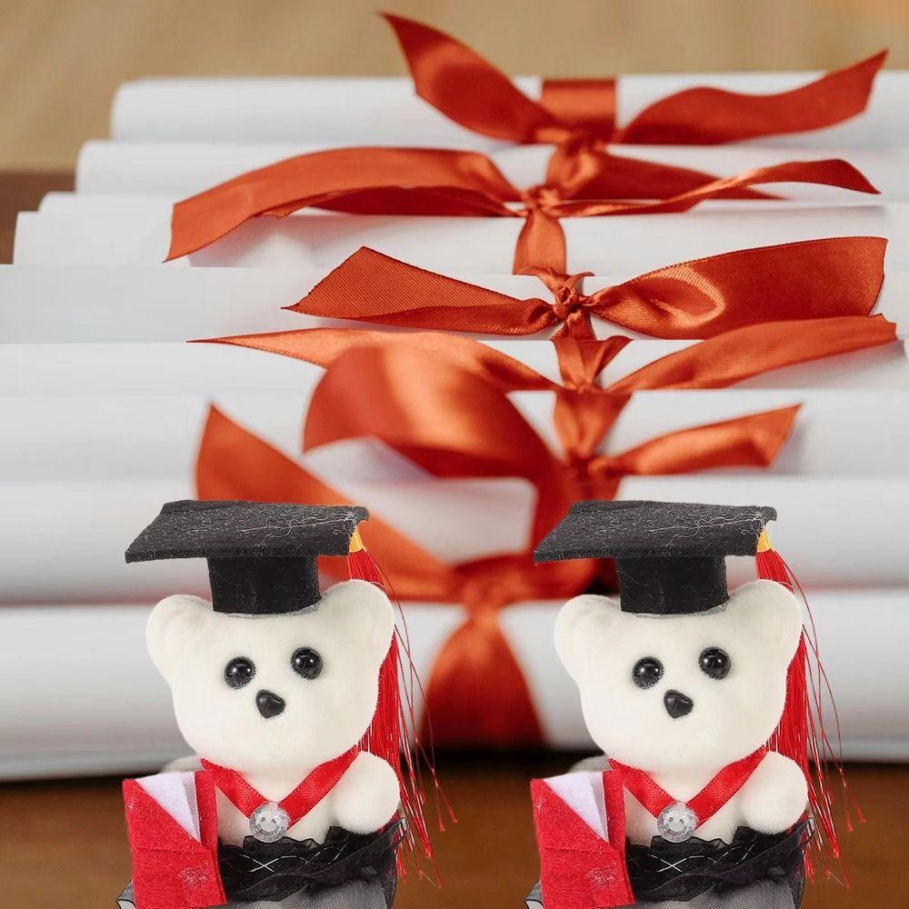 10 Pcs/set Graduation Ceremony Graduation Bear Doll Bouquet Bachelor Bear Plush Toy Student