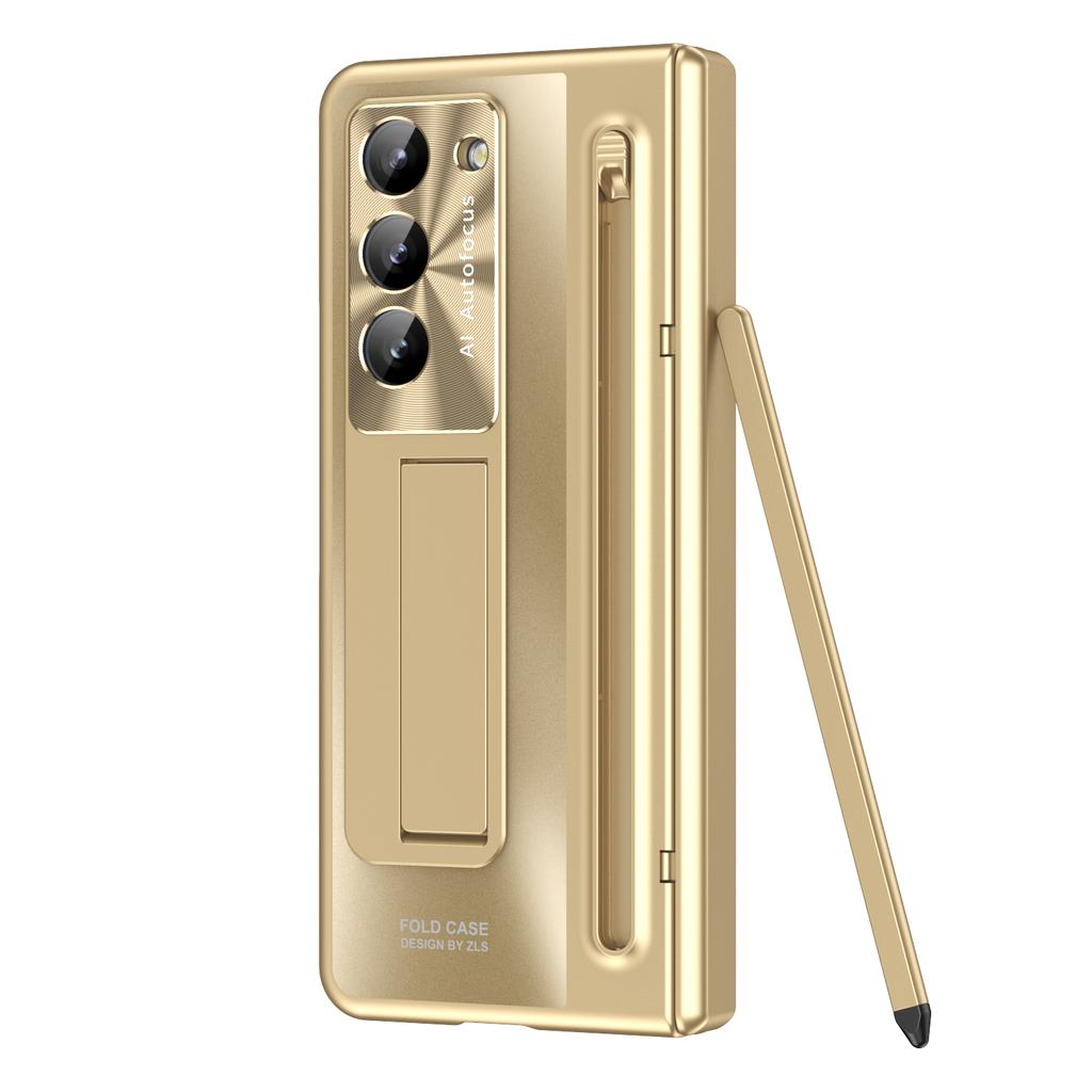 С сенсорной ручкой для Samsung Galaxy Z Fold 6 5 4 Чехол Hinge Armor Противоударный Магнитный Kickstand 360 Полная Защита Складной Чехол