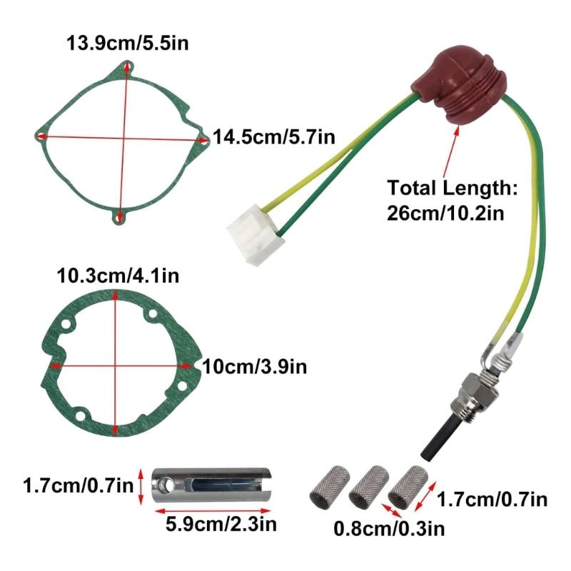 Высокопроизводительный керамический нагревательный штифт, комплект 12 В 3 кВт 8 кВт, вспомогательный нагрев для транспортных средств, грузовиков, морских двигателей, предварительный подогрев