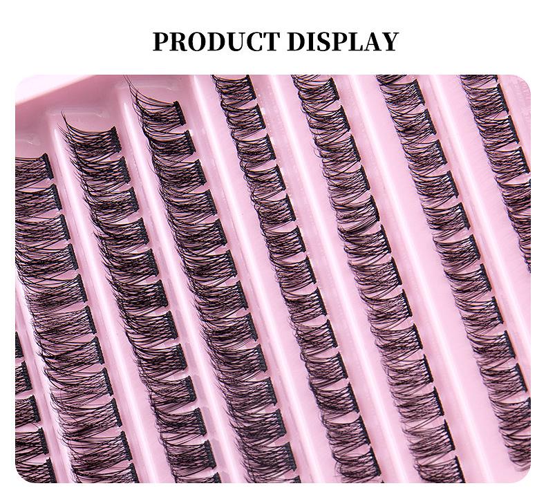 Набор сегментированных накладных ресниц своими руками: 10 рядов смешанных одиночных кластеров