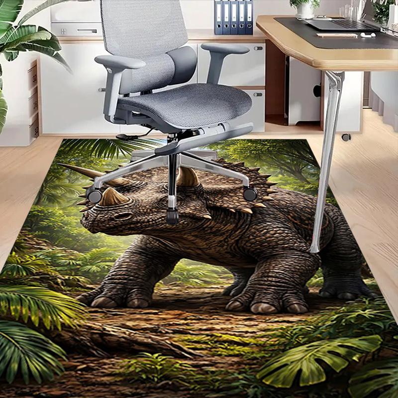 1PC Triceratops jungle Extra Large Non-Slip Floor carpet, Office, family, bedroom, Studio Large Area Rug,Longlasting Material-J0324