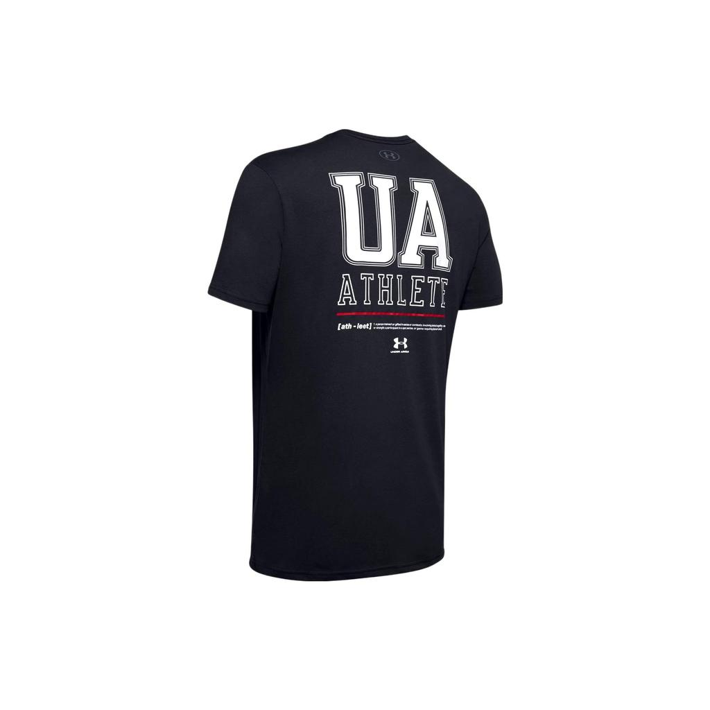 Under Armour Футболка для тренировок с принтом букв и логотипа, дышащая, мужская, черная 1352043-001