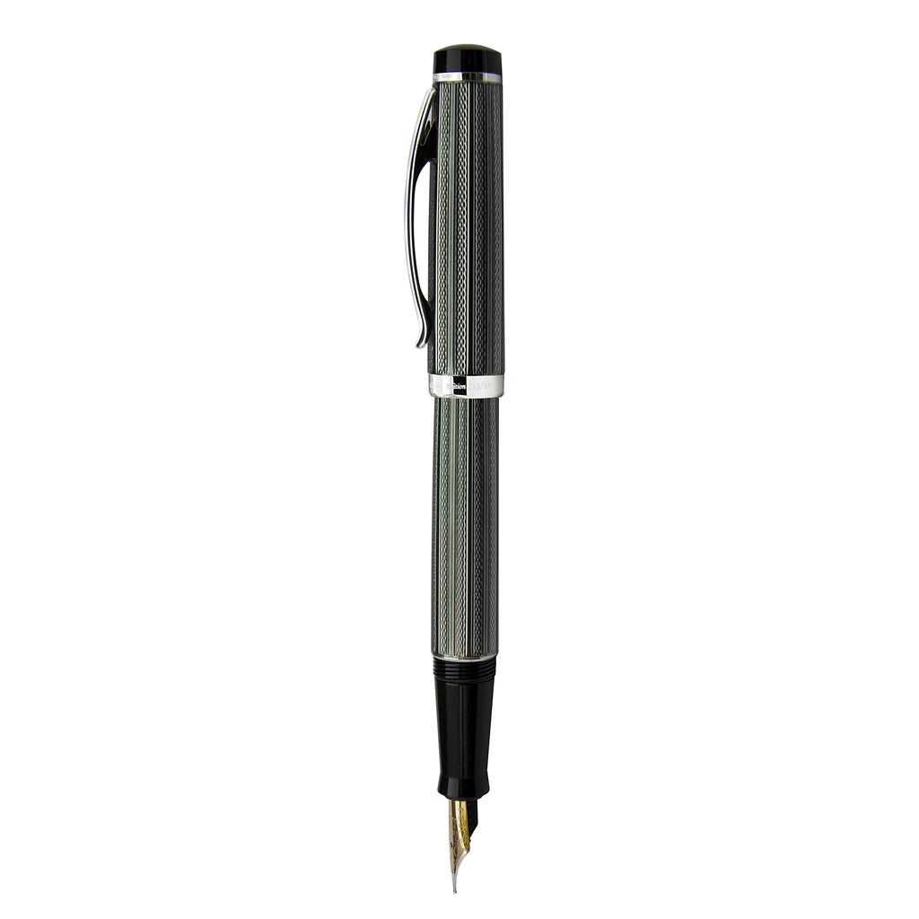 Xezo Incognito Fountain Pen Extra Fine Platinum Plated On Zinc Limited Edition Serialized Nib.Pure Green.Handmade