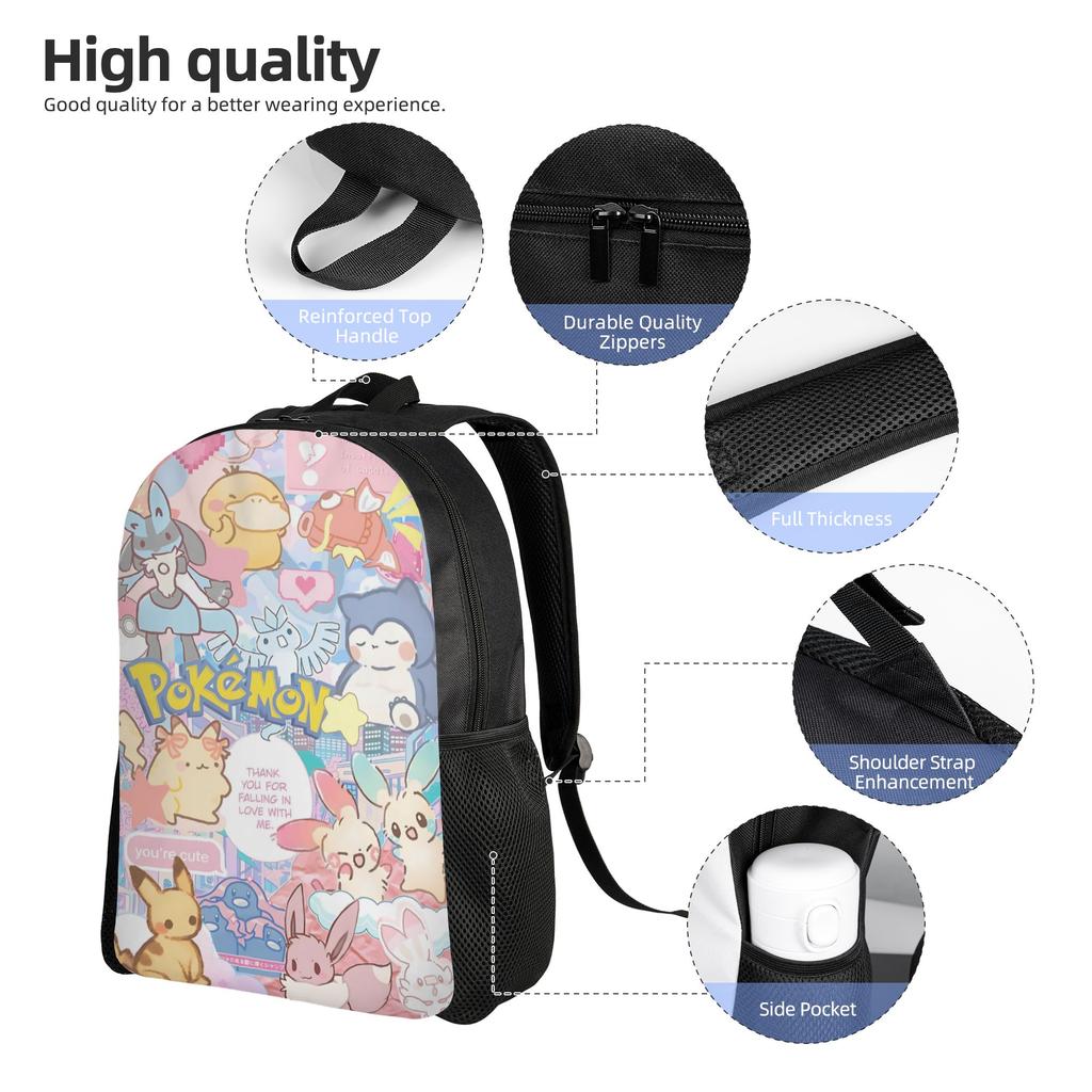 Рюкзаки Pokemon Daypack Летние мотивы mochila Походный прочный наплечный Rucksack