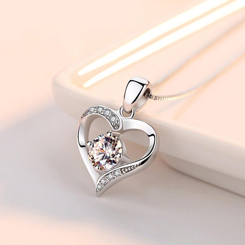 Ожерелье Love Heart для женщин, модный темперамент, подвеска в виде персикового сердца, цепочка на ключицу, цепочка на шею