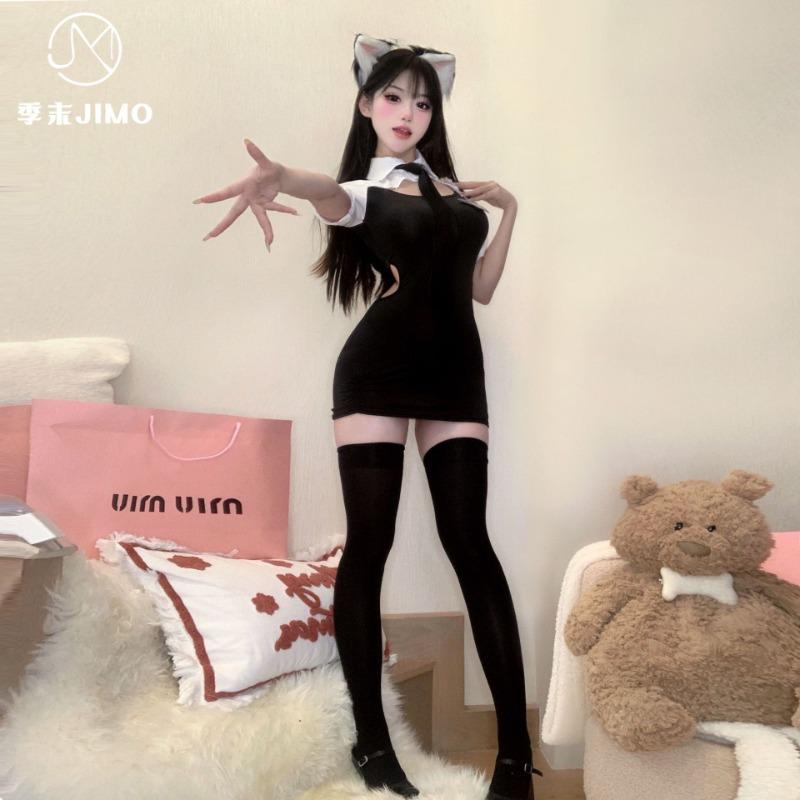 Sex Underwear Female Police Instructor Free of Pure Desire Professional Secretary Teacher Free of Uniform Temptation Police Uniform Suit Woman