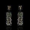 Black Colored Stone Ethnic Retro Style DIY Earrings Black Gold Decoration Accessories