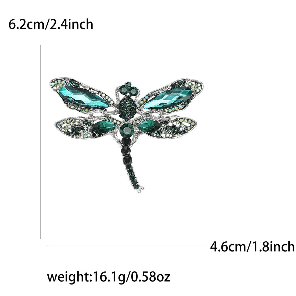 Креативная изысканная брошь в виде стрекозы из сплава со стразами, персонализированная женская брошь для пальто, корсаж, ювелирное украшение