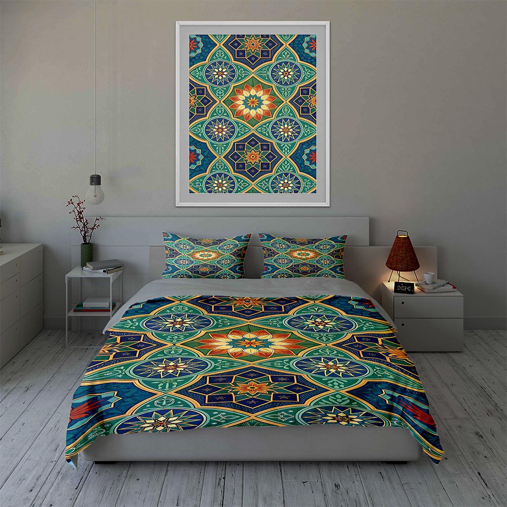 Geometric, floral, intricate. Bedding Duvet cover sets Duvet covers Pillowcases gifts (1 * Duvet Cover 2 * Pillowcases, without duvet insert)