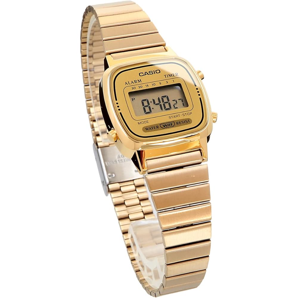 Casio LA670WGA-9 Женские цифровые часы Золотые Новый дизайн Зарубежная модель