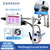 ZONESUN ZS-DC127 Автоматический струйный принтер для нанесения даты 12,7 мм TIJ Машина для кодирования даты QR-код Штрих-код Серийный номер Срок годности Конвейер для бутылок