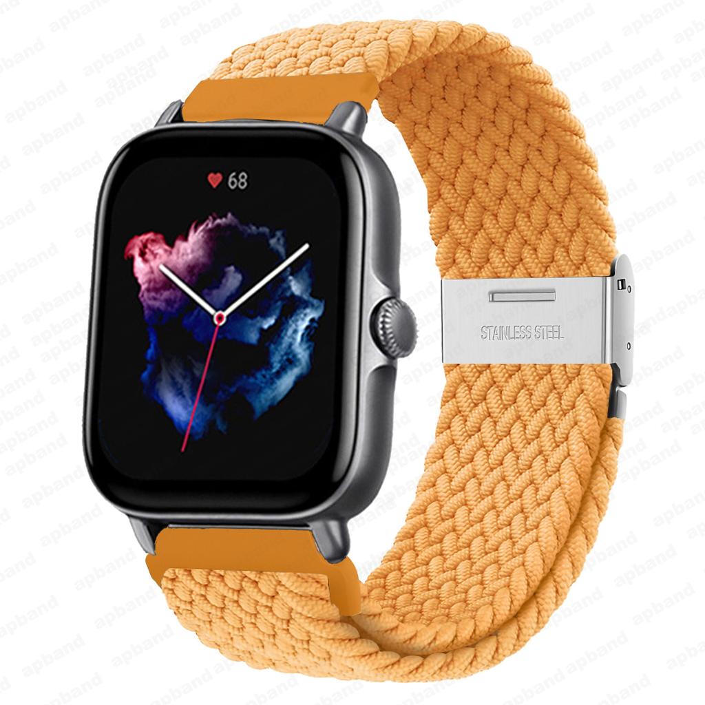 20 мм/22 мм ремешок Для Amazfit GTS/2/2e/3/4/GTS2 Mini/GTR/3/Pro/4/GTR2/47 мм/stratos Плетеный браслет для часов Amazfit bip 6 5 3 ремешки