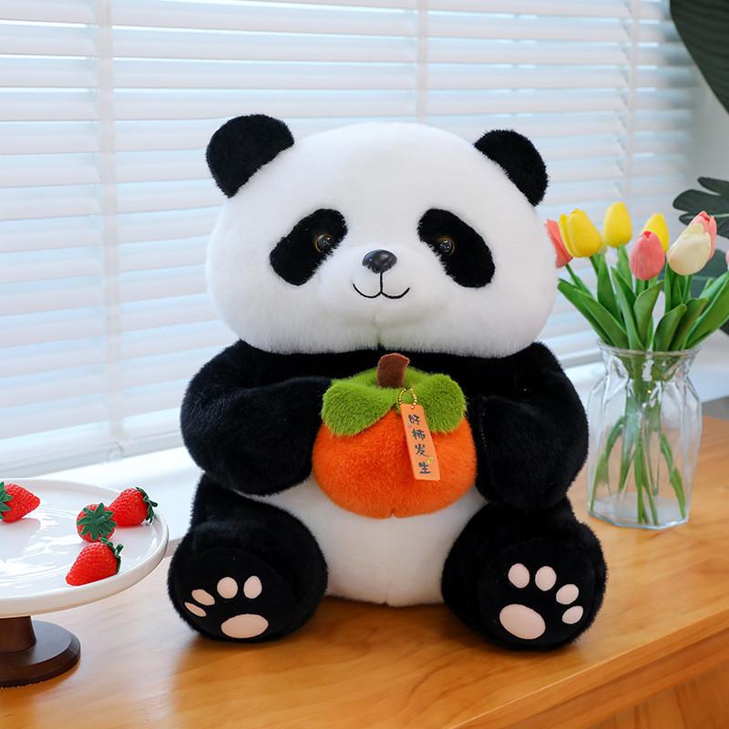 Cute Panda Persimmon Plush Doll Simulation Tourist Souvenir Gift Childrens